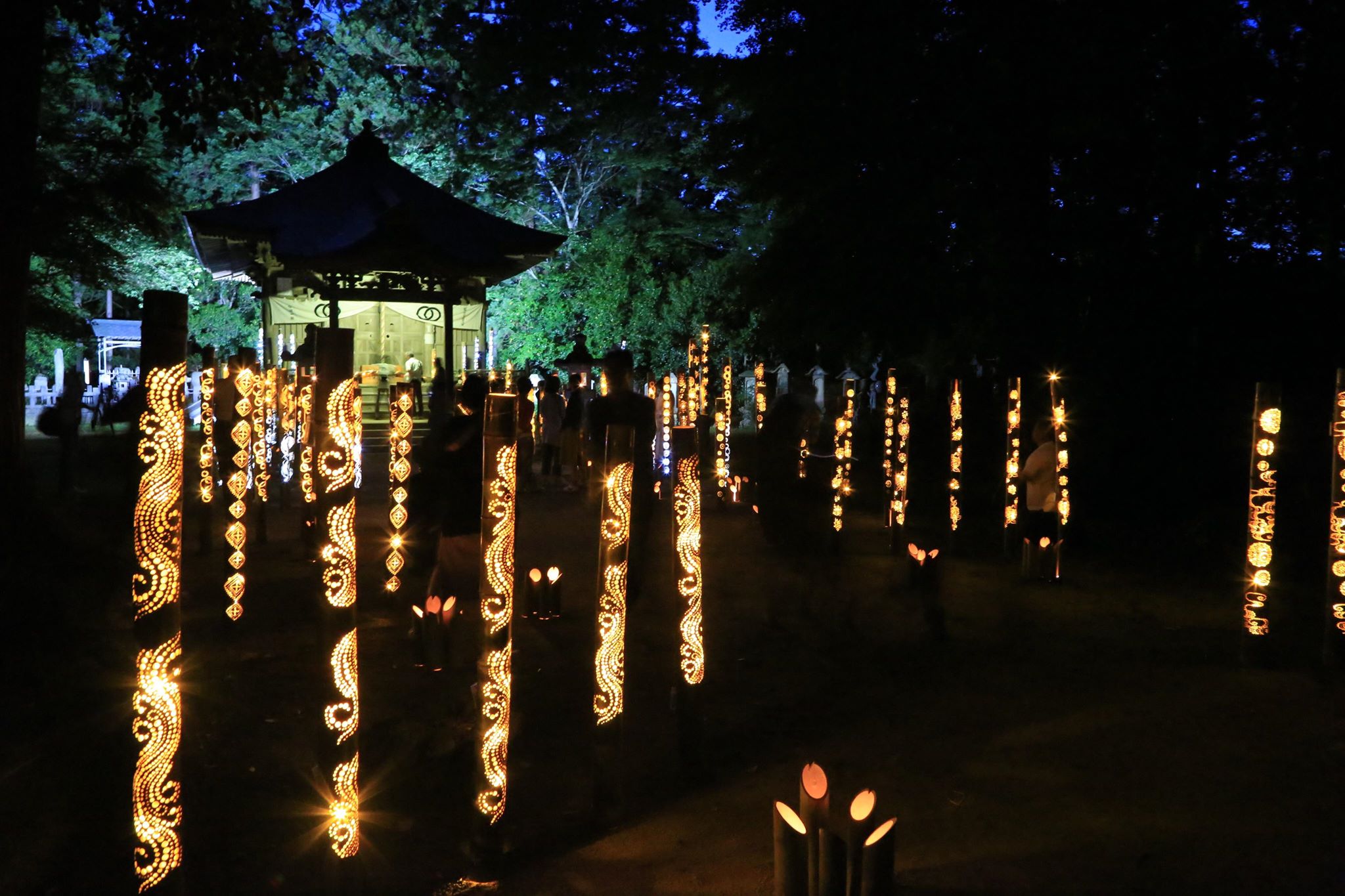 医王寺で竹灯籠点灯イベント開催されます。